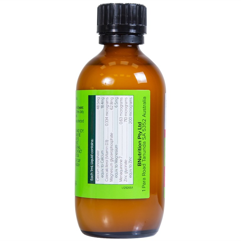 Siro Brauer Kids Liquid Calcium with Magnesium And Zinc hỗ trợ xương, răng phát triển chắc khỏe cho bé (200ml)