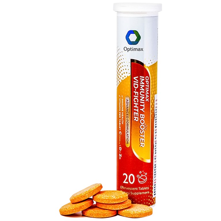 Viên sủi Optimax Immunity Booster Vid-Fighter tăng cường sức đề kháng cho cơ thể (20 viên)