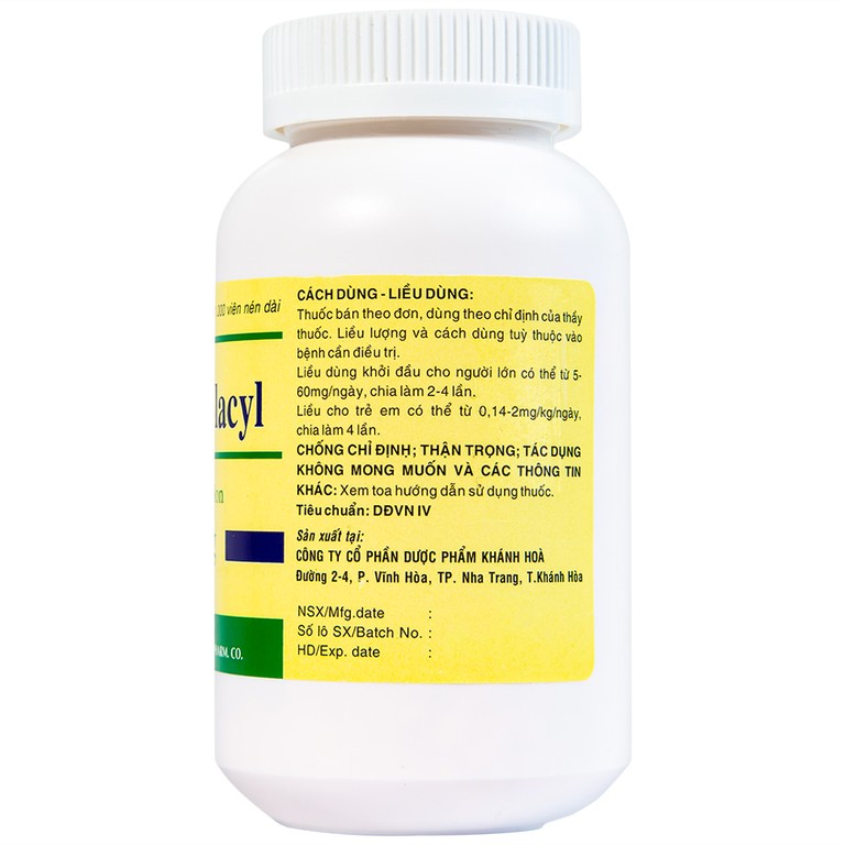 Thuốc Hydrocolacyl 5mg Khapharco chống viêm và ức chế miễn dịch viêm khớp dạng thấp, ung thư (1000 viên)