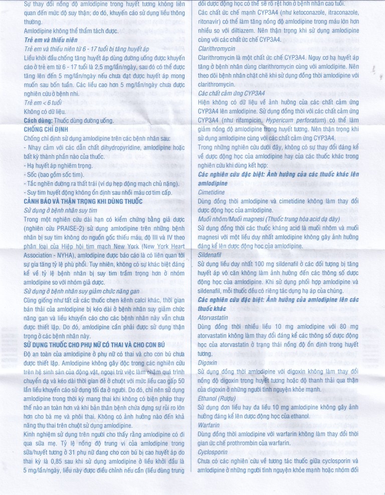 Thuốc Amlodipine Stada 10mg Tab điều trị tăng huyết áp, đau thắt ngực (10 vỉ x 14 viên)