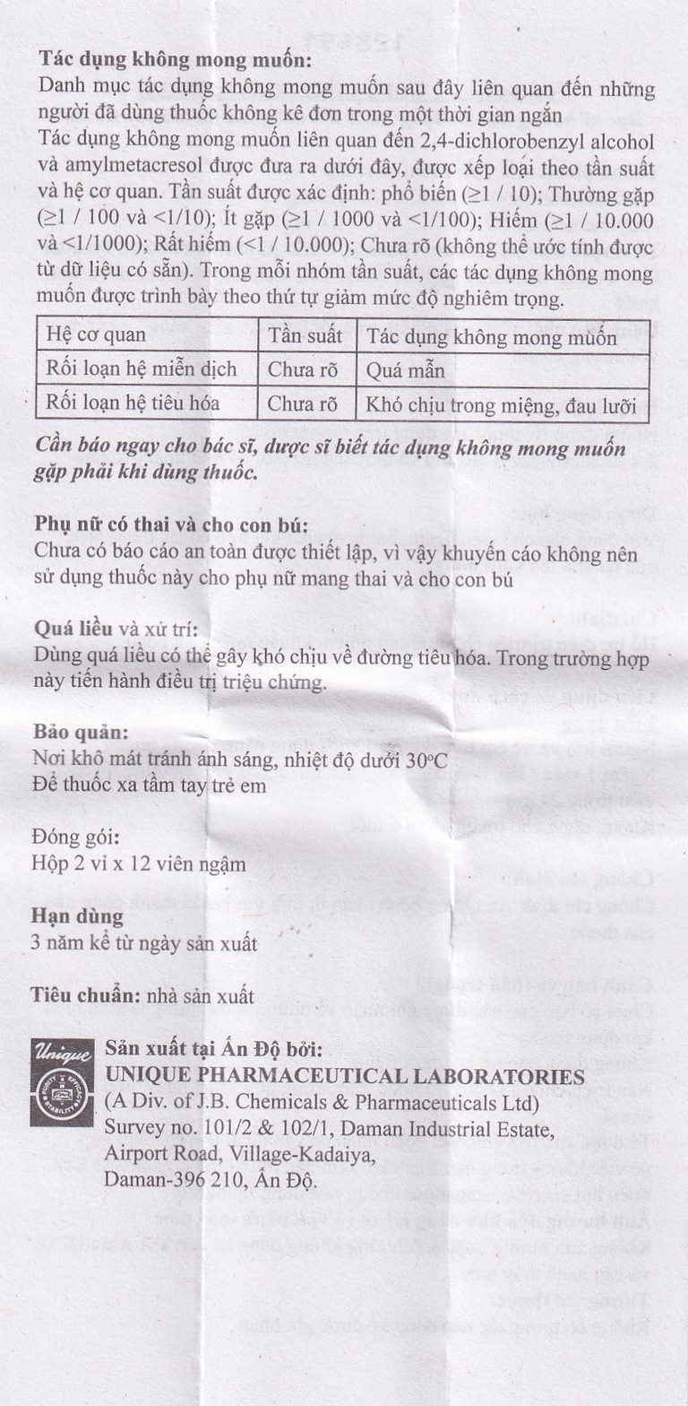 Viên ngậm Cufo vị chanh hỗ trợ điều trị triệu chứng trong nhiễm khuẩn miệng và họng (2 vỉ x 12 viên)