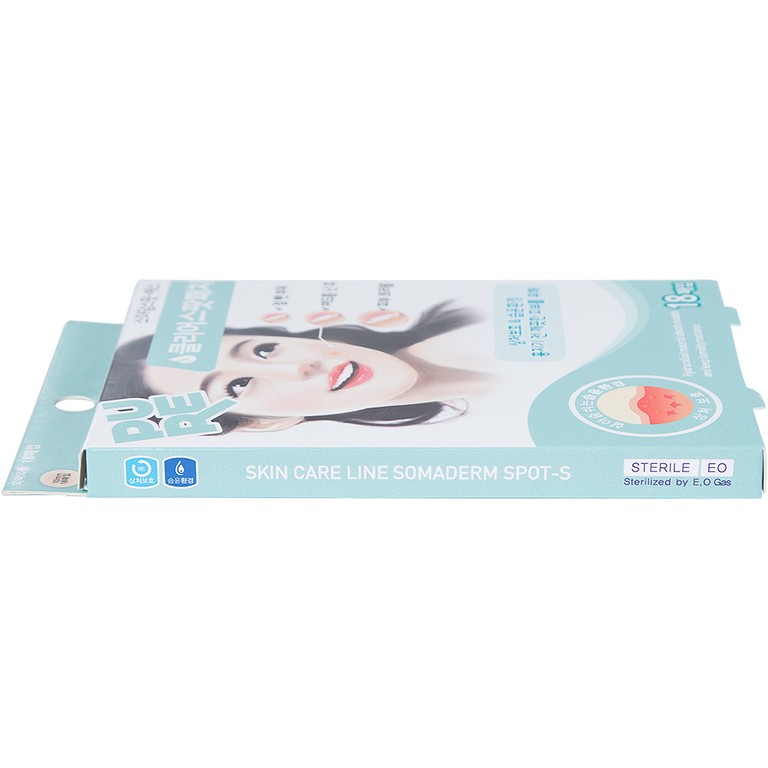 Miếng dán mụn Somaderm - Spot Young Chemical Vina hỗ trợ làm lành vết thương (18 miếng)