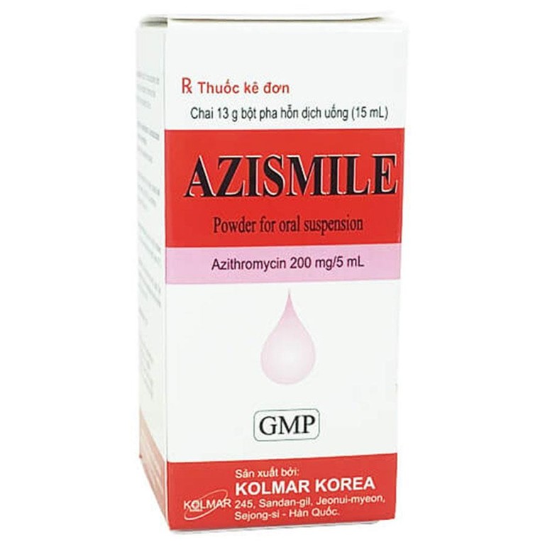 Bột pha hỗn dịch uống Azismile 200mg/5ml Genuone điều trị viêm xoang, viêm tai (15ml)