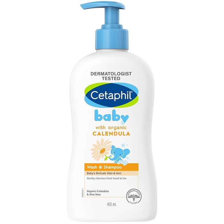 Sữa tắm gội cho bé Cetaphil Organic Calendula dịu nhẹ, không kích ứng (400ml)