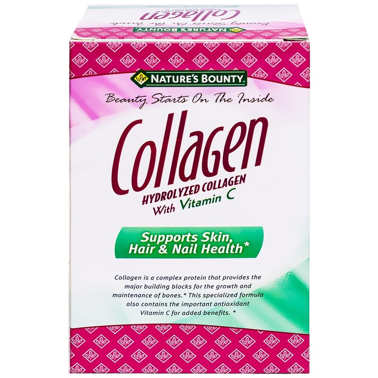 Thực phẩm bảo vệ sức khỏe Hydrolyzed Collagen With Vitamin C hỗ trợ chống oxy hoá (90 viên)
