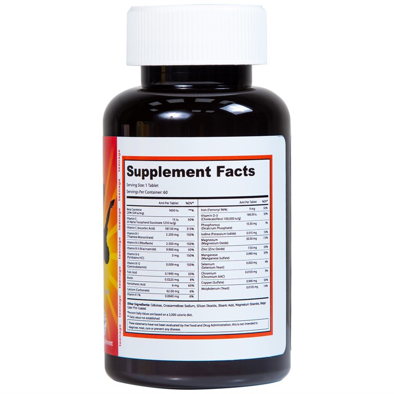Viên uống Teens Active Vitamins For Life bổ sung vitamin và khoáng chất cho thanh thiếu niên (60 viên)
