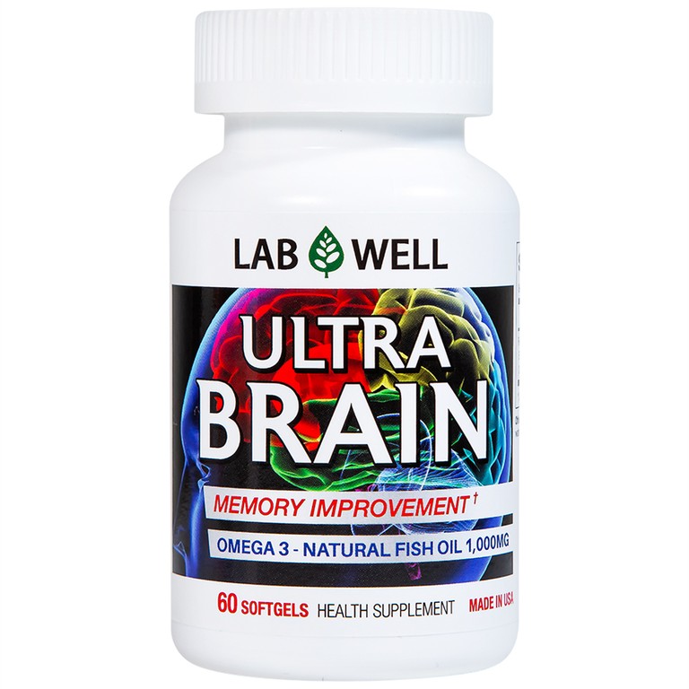 Viên uống Ultra Brain Lab Well hỗ trợ bổ sung DHA, EPA cho cơ thể (60 viên)
