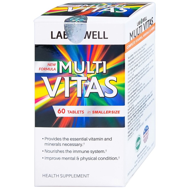 Viên nén Multi Vitas Lab Well bổ sung vitamin và khoáng chất cho cơ thể (60 viên)