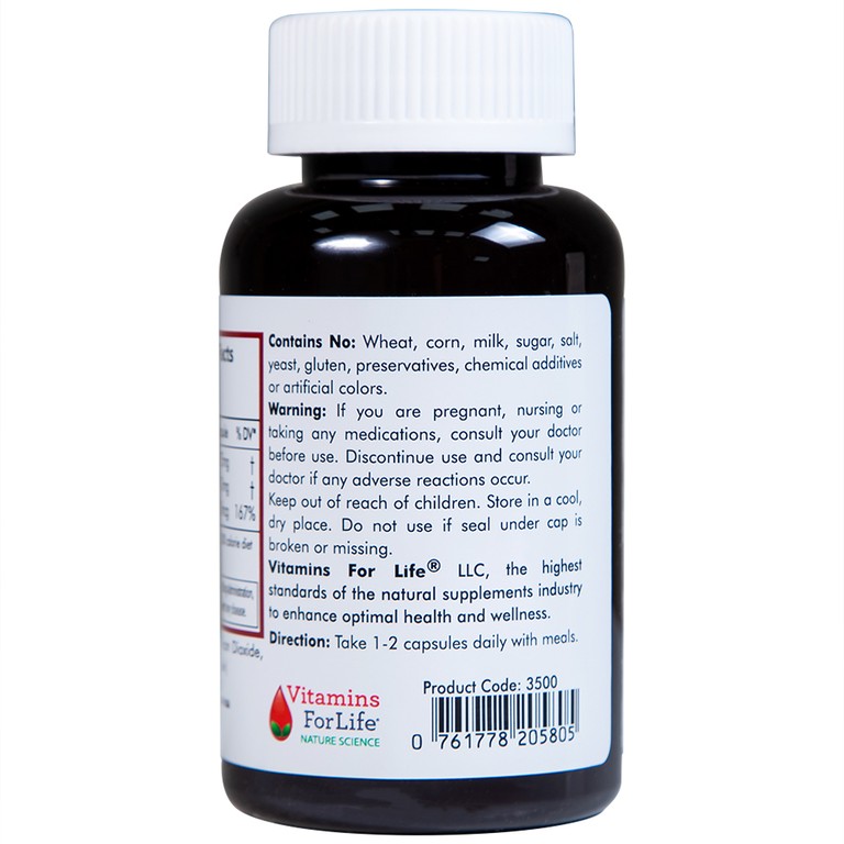 Viên uống Cholesterol Aid Vitamins For Life hỗ trợ giảm cholesterol (60 viên)