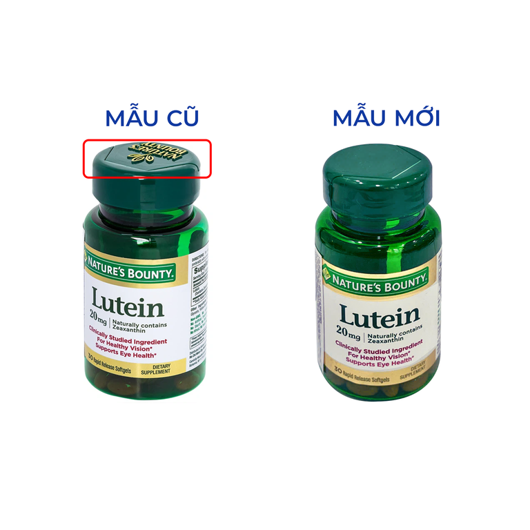 Viên uống Lutein Nature's Bounty giúp tăng cường thị lực cho mắt (30 viên)