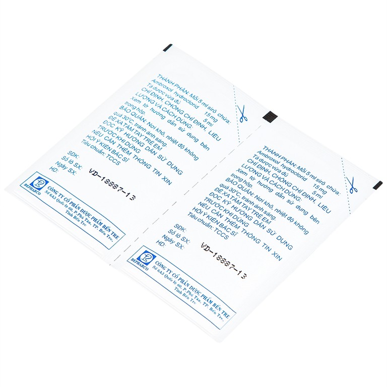 Siro Befabrol 15mg Bepharco tiêu chất nhầy đường hô hấp (20 gói x 5ml)