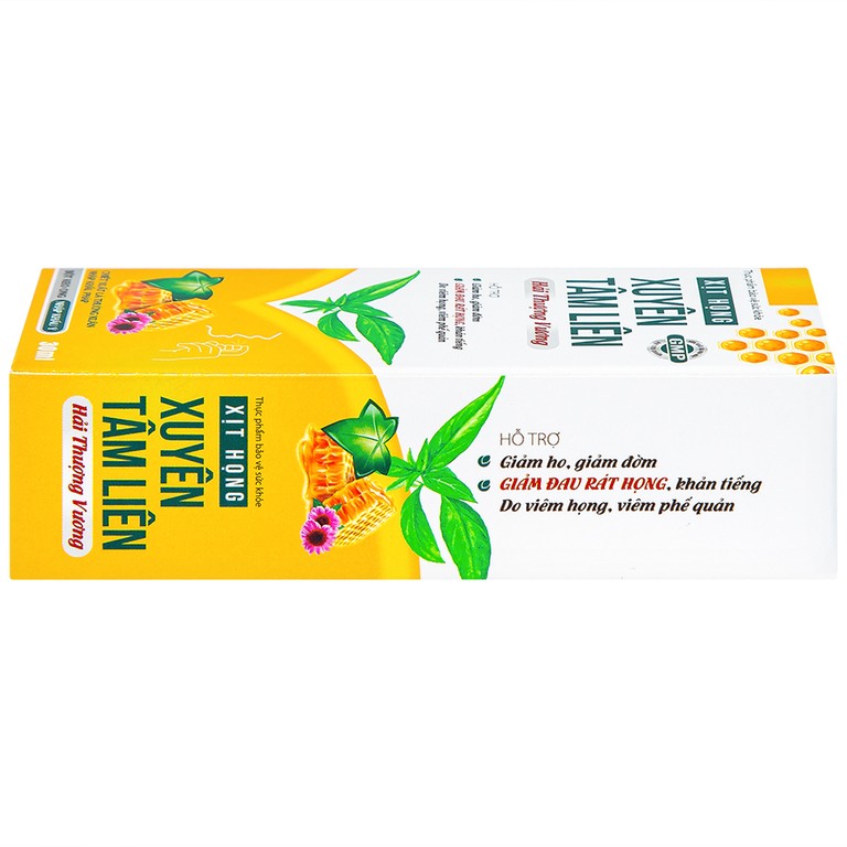 Xịt họng Xuyên Tâm Liên Hải Thượng Vương hỗ trợ giảm ho, giảm đờm, giảm đau rát họng, khàn tiếng (30ml)