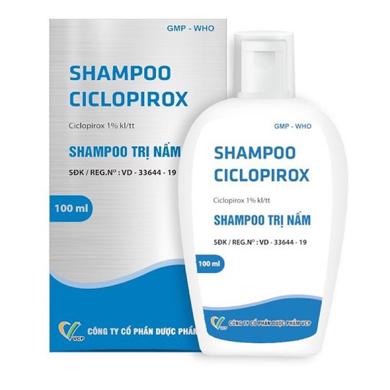Dầu gội Shampoo Ciclopirox VCP hỗ trợ điều trị nấm (100ml)