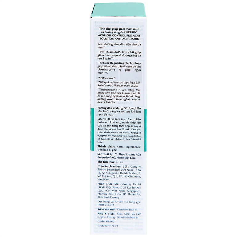 Tinh chất Eucerin Acne-Oil Control Pro Acne Solution Anti-Acne Mark giảm thâm mụn, dưỡng sáng da (40ml)