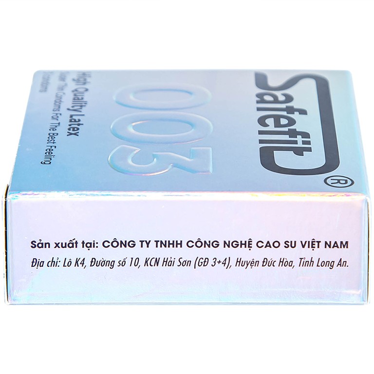 Bao cao su Safefit 003 S52 siêu mỏng, không gây dị ứng, nhiều chất bôi trơn (3 cái)