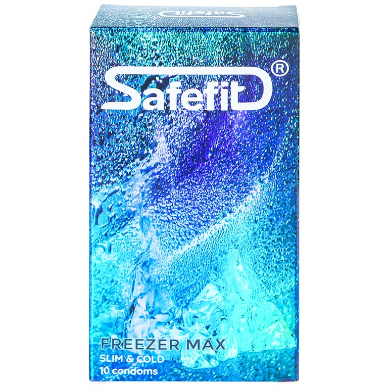 Bao cao su Safefit Freezer Max S52 chứa nhiều gel làm mát, kéo dài thời gian (10 cái)