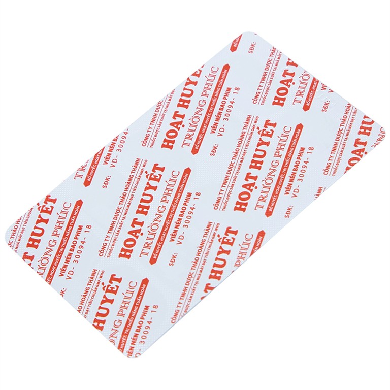 Thuốc Hoạt Huyết Trường Phúc giúp hoạt huyết, trị thiếu năng tuần hoàn (3 vỉ x 10 viên)