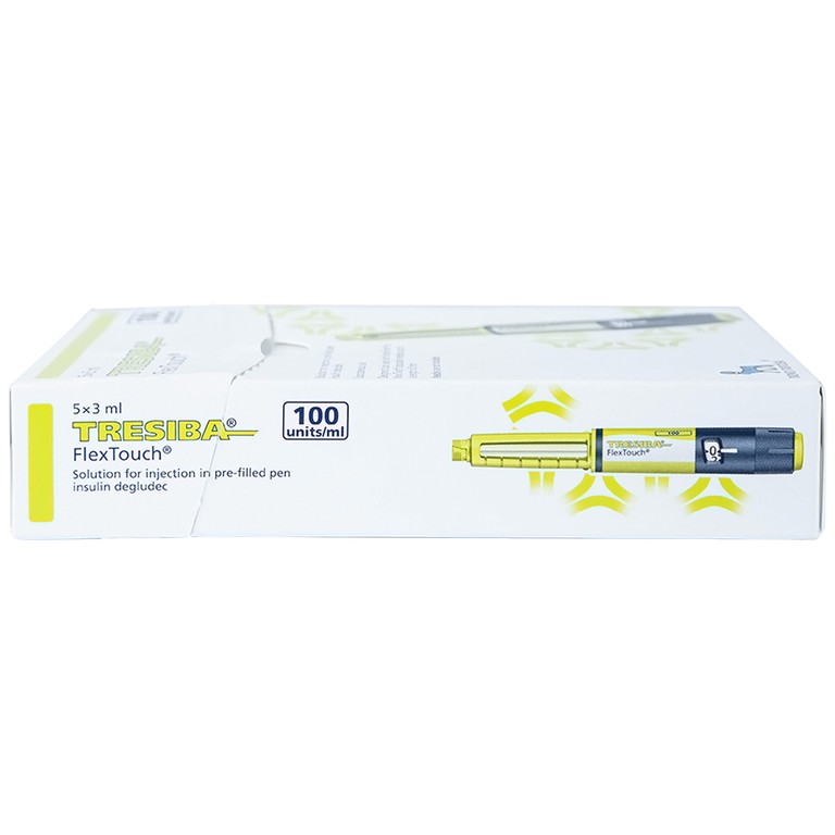 Thuốc tiêm Tresiba 100units/ml điều trị đái tháo đường (5 cây x 3ml)