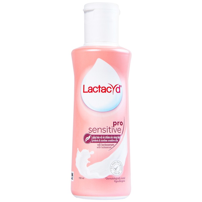 Dung dịch vệ sinh phụ nữ Lactacyd Pro Sensitive giảm ngứa, ngăn ngừa viêm nhiễm (150ml)