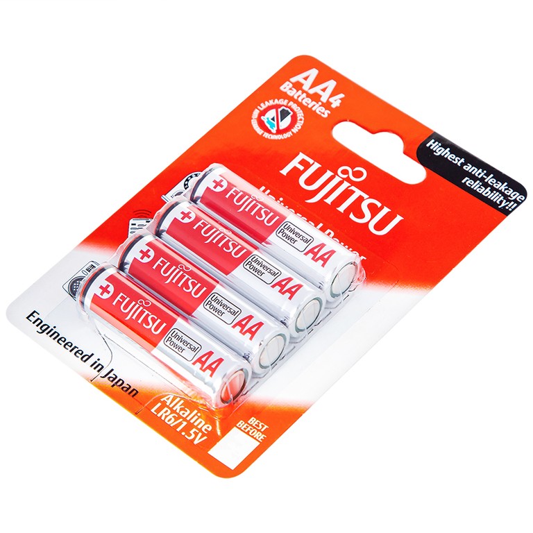 Pin Fujitsu Alkaline LR6 (4B) FU-W-FI - AA (Vỉ 4 cục)