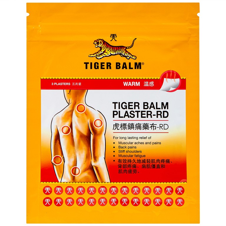 Miếng dán Tiger Balm Plaster - RD Haw Par giảm mỏi cơ, đau và nhức cơ (7cm x 10cm)