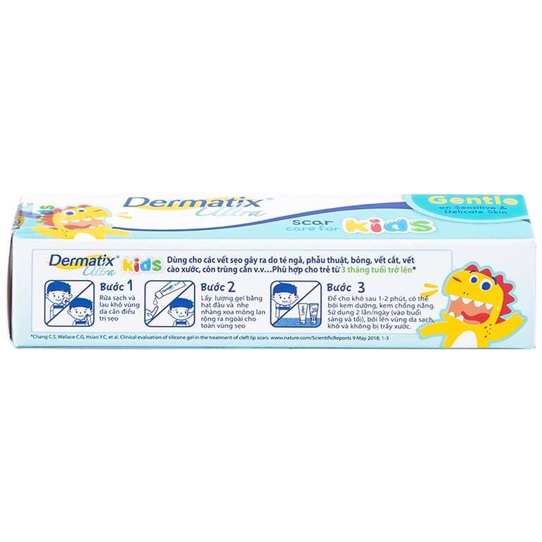 Gel hỗ trợ cải thiện sẹo Dermatix Ultra Scar Care For Kids Menarini phù hợp cho trẻ từ 3 tháng tuổi trở lên (5g)