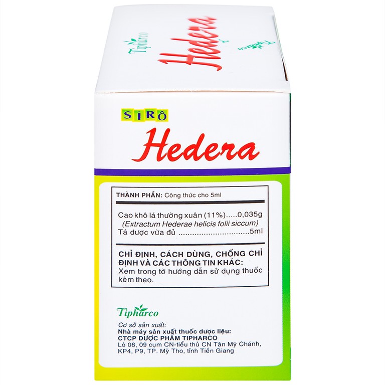 Siro Hedera Tipharco điều trị ho, viêm phế quản, viêm đường hô hấp (30 gói x 5ml)