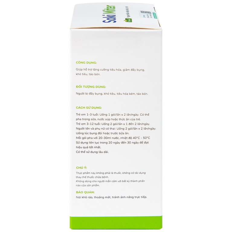 Bột hòa tan Soki Miter giúp hỗ trợ tăng cường tiêu hóa, giảm đầy bụng (20 gói)