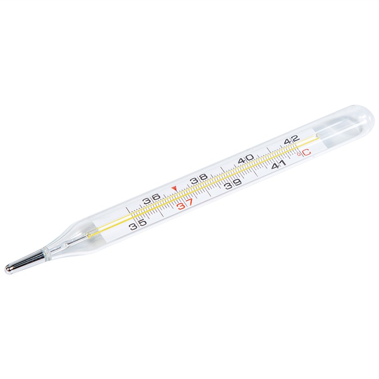 Nhiệt kế thủy tinh Aurora HMP 6001-A/B đo thân nhiệt có vạch chia độ rõ nét (12 Cái)