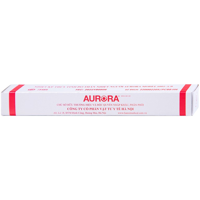 Nhiệt kế thủy tinh Aurora HMP 6001-A/B đo thân nhiệt có vạch chia độ rõ nét (12 Cái)