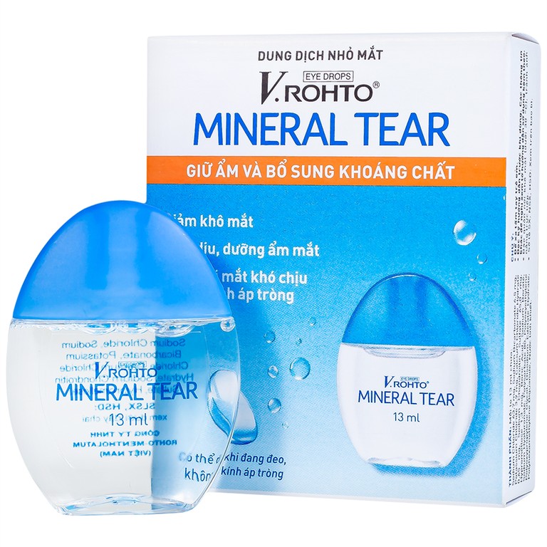 Dung dịch nhỏ mắt V.Rohto Mineral Tear giữ ẩm và bổ sung khoáng chất (13ml)