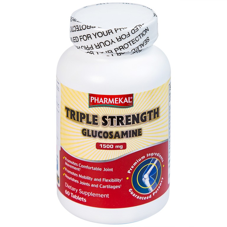 Viên uống Triple Strength Glucosamine 1500mg Pharmekal bổ sung dưỡng chất cho khớp (60 viên)
