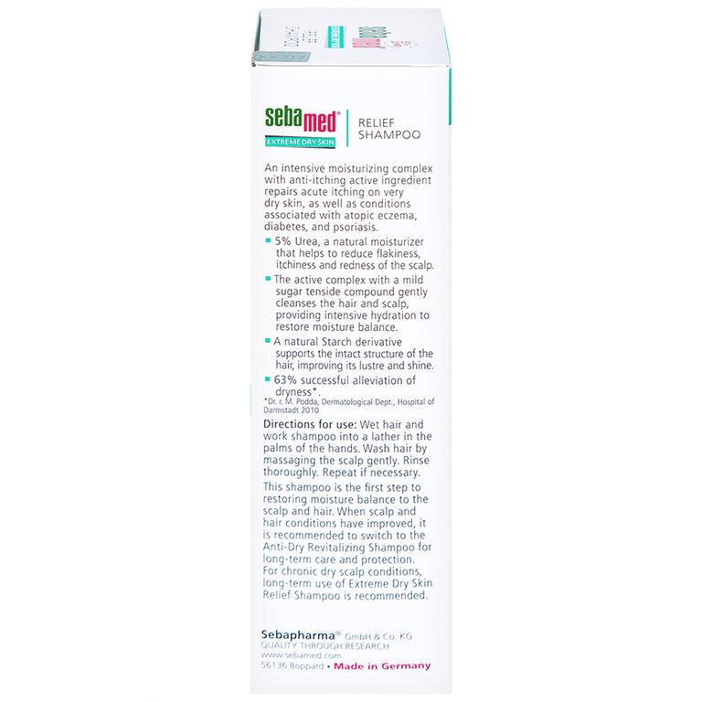 Dầu gội Sebamed Extreme Dry Skin 5% Urea giảm khô ngứa (200ml)