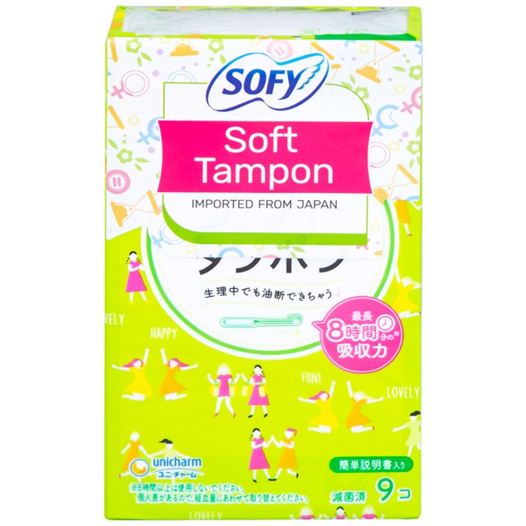 Băng vệ sinh Sofy Soft Tampon khả năng thấm hút tốt (9 miếng)
