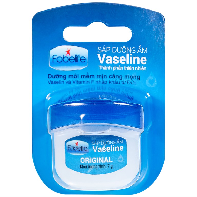 Sáp dưỡng ẩm Vaseline Original Fobelife giữ ẩm, bảo vệ da khô, nứt nẻ (7g)