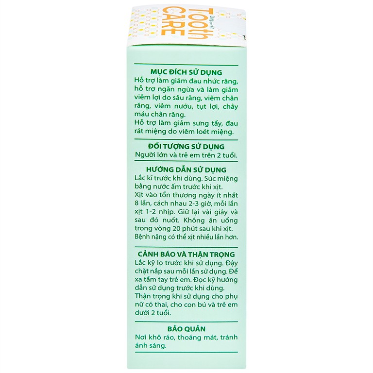 Dung dịch xịt Tooth Care hỗ trợ giảm đau nhức răng (20ml)