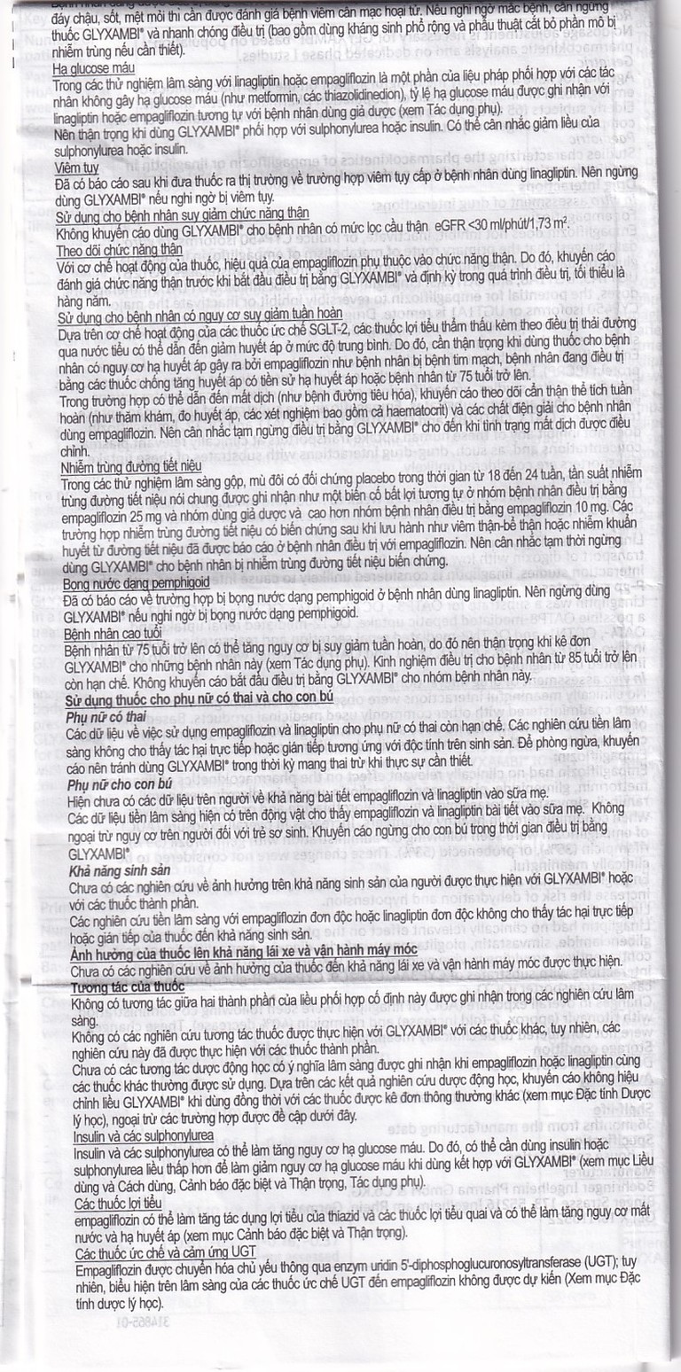 Thuốc Glyxambi 25mg/5mg Boehringer điều trị đái tháo đường típ 2 (3 vỉ x 10 viên)