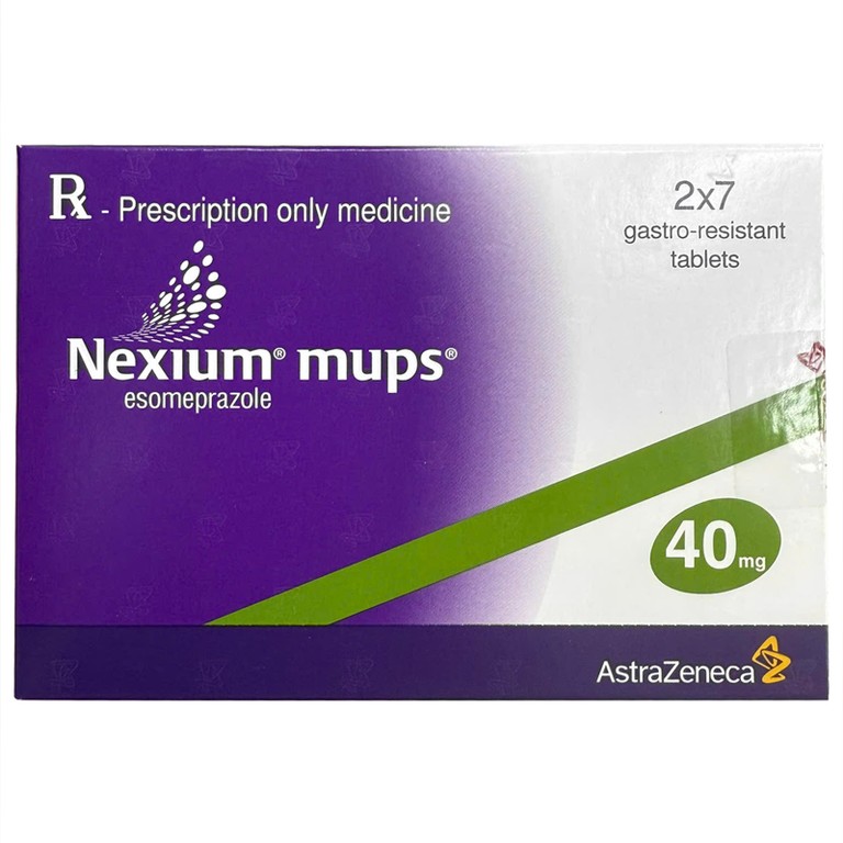 Viên nén Nexium Mups 40mg AstraZeneca điều trị trào ngược dạ dày - thực quản, loét dạ dày (2 vỉ x 7 viên)