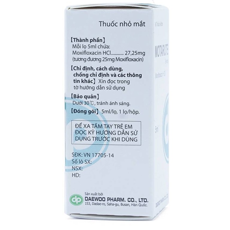 Thuốc nhỏ mắt Motarute Daewoo Pharm điều trị viêm kết mạc (5ml)