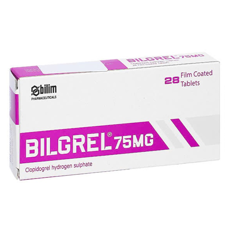 Thuốc Bilgrel 75mg Bilim Ilac điều trị nhồi máu cơ tim, đột quỵ, bệnh động mạch ngoại biên (2 vỉ x 14 viên)