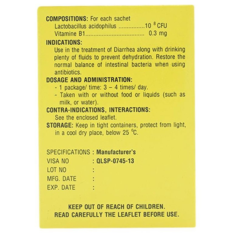 Thuốc bột uống Zentozin Mebiphar điều trị tiêu chảy (30 gói x 1g)