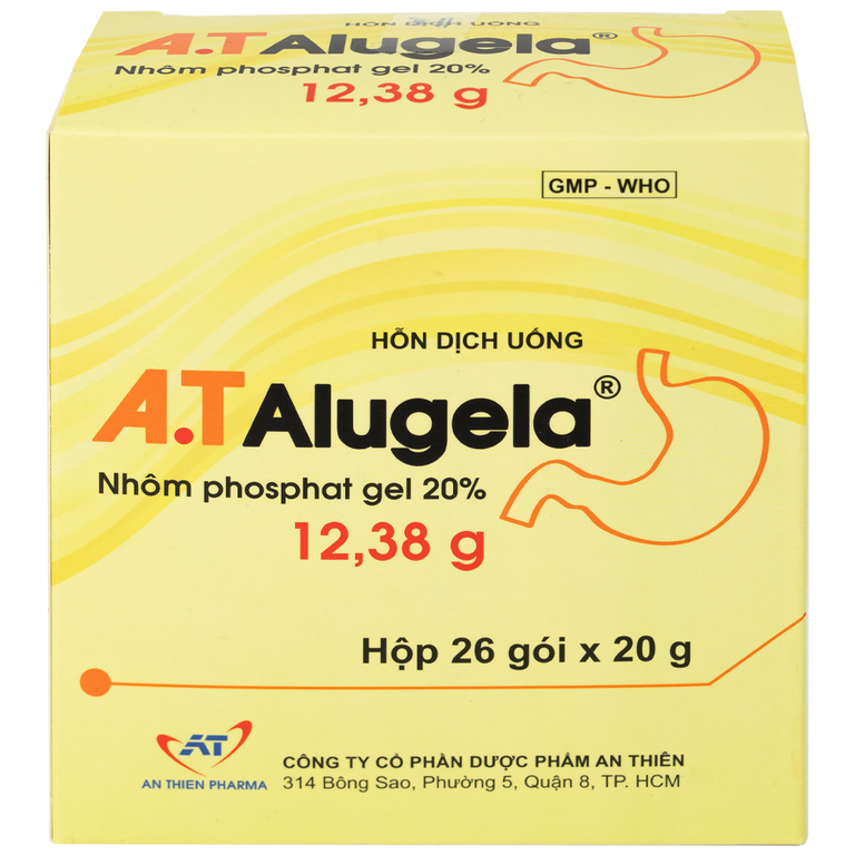Hỗn dịch thuốc A.T Alugela An Thiên điều trị viêm thực quản, viêm dạ dày cấp và mạn tính (26 gói x 20g)