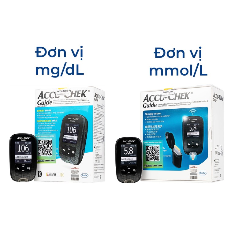 Máy đo đường huyết Accu-Chek Guide đo nhanh chóng chỉ với một nút bấm và an toàn