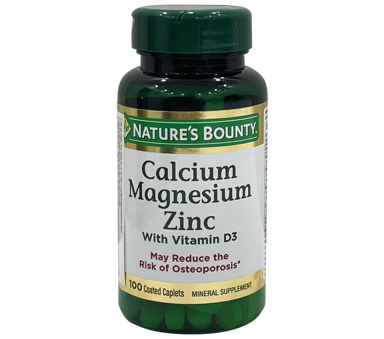 Viên uống Calcium Magnesium Zinc Nature's Bounty hỗ trợ duy trì sức khoẻ hệ xương (100 viên)