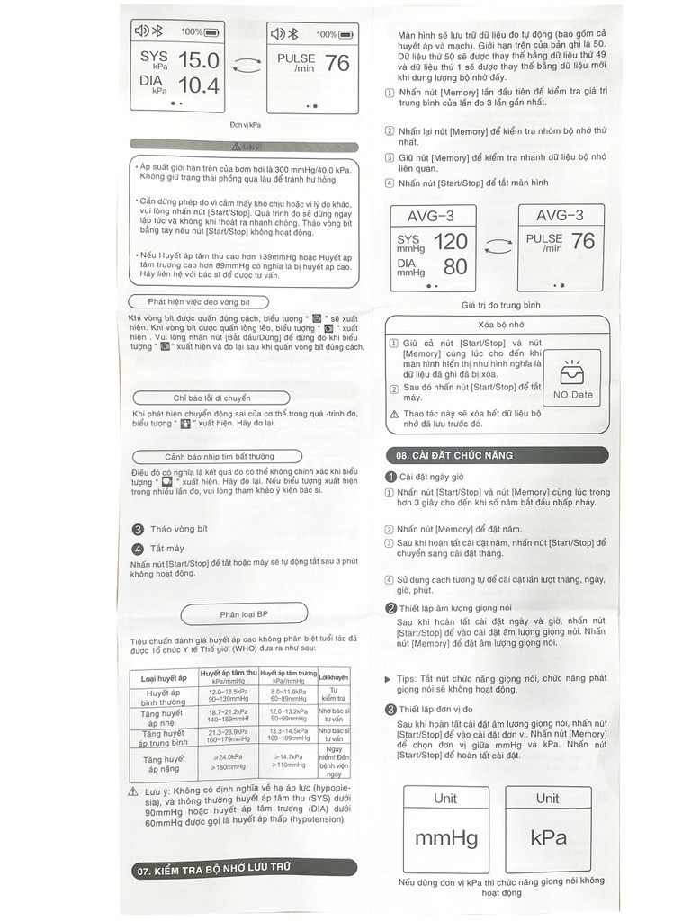 Máy đo huyết áp bắp tay cao cấp không dây Yuwell YE630CR