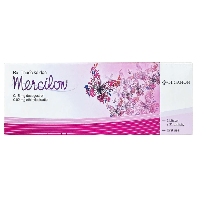 Thuốc Mercilon Organon hỗ trợ tránh thai (1 vỉ x 21 viên)