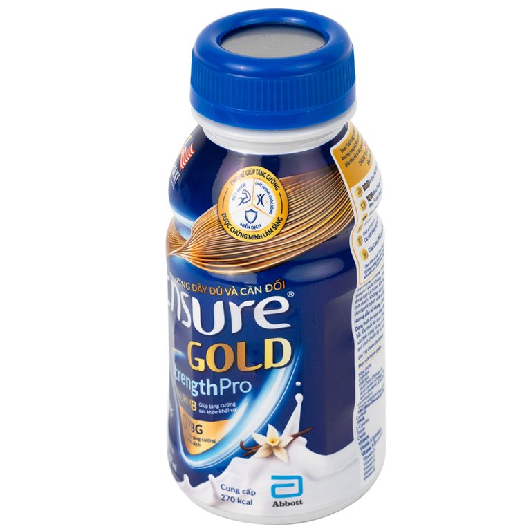 Sữa Ensure Gold StrengthPro hương vani 237ml Abbott tăng cường sức khỏe, tăng cường miễn dịch