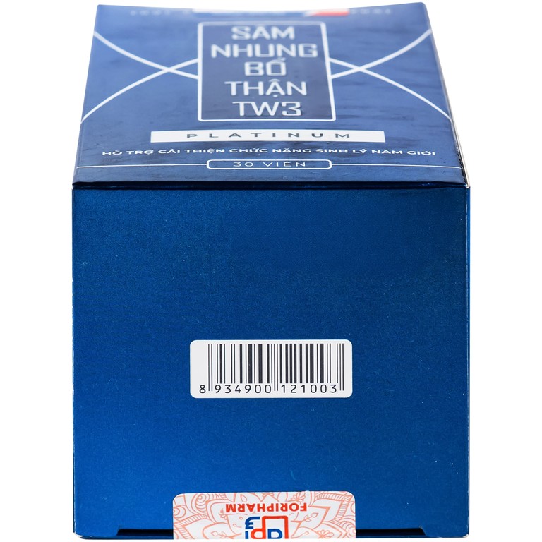 Sâm Nhung Bổ Thận TW3 Platinum hỗ trợ bổ thận tráng dương (30 viên)