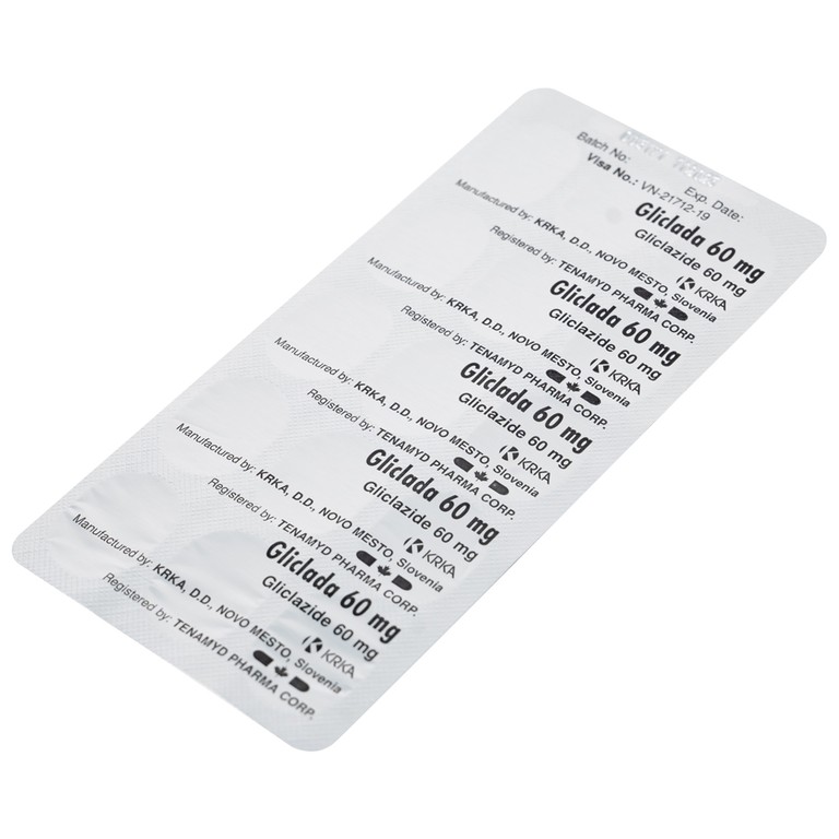 Thuốc Gliclada 60mg KRKA điều trị bệnh tiểu đường (2 vỉ x 15 viên)