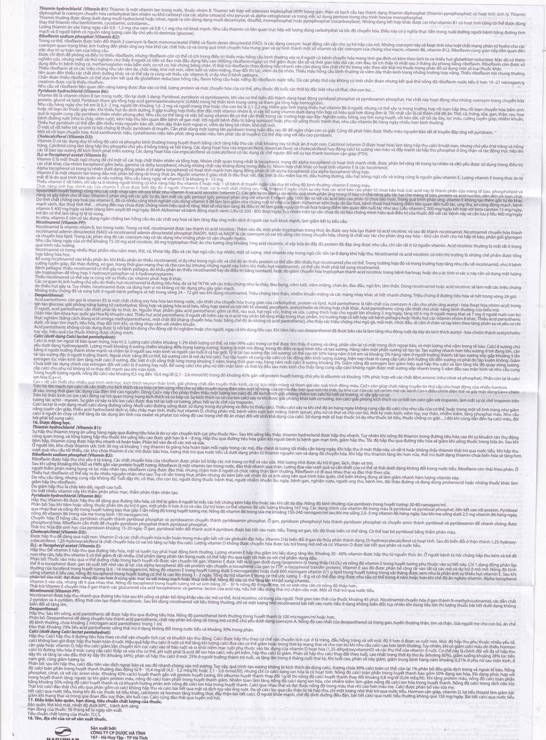 Thuốc Alphavimin 10ml Hadiphar bổ sung vitamin trong thời kỳ dưỡng bệnh, chế độ ăn đặc biệt (20 ống)